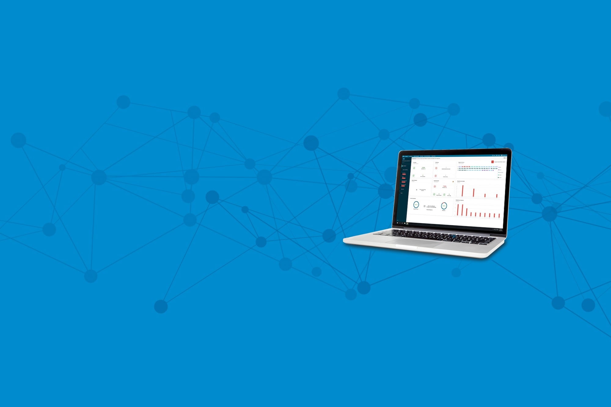 Laptop mit dem Bildschirm waters_connect für den Quantifizierung