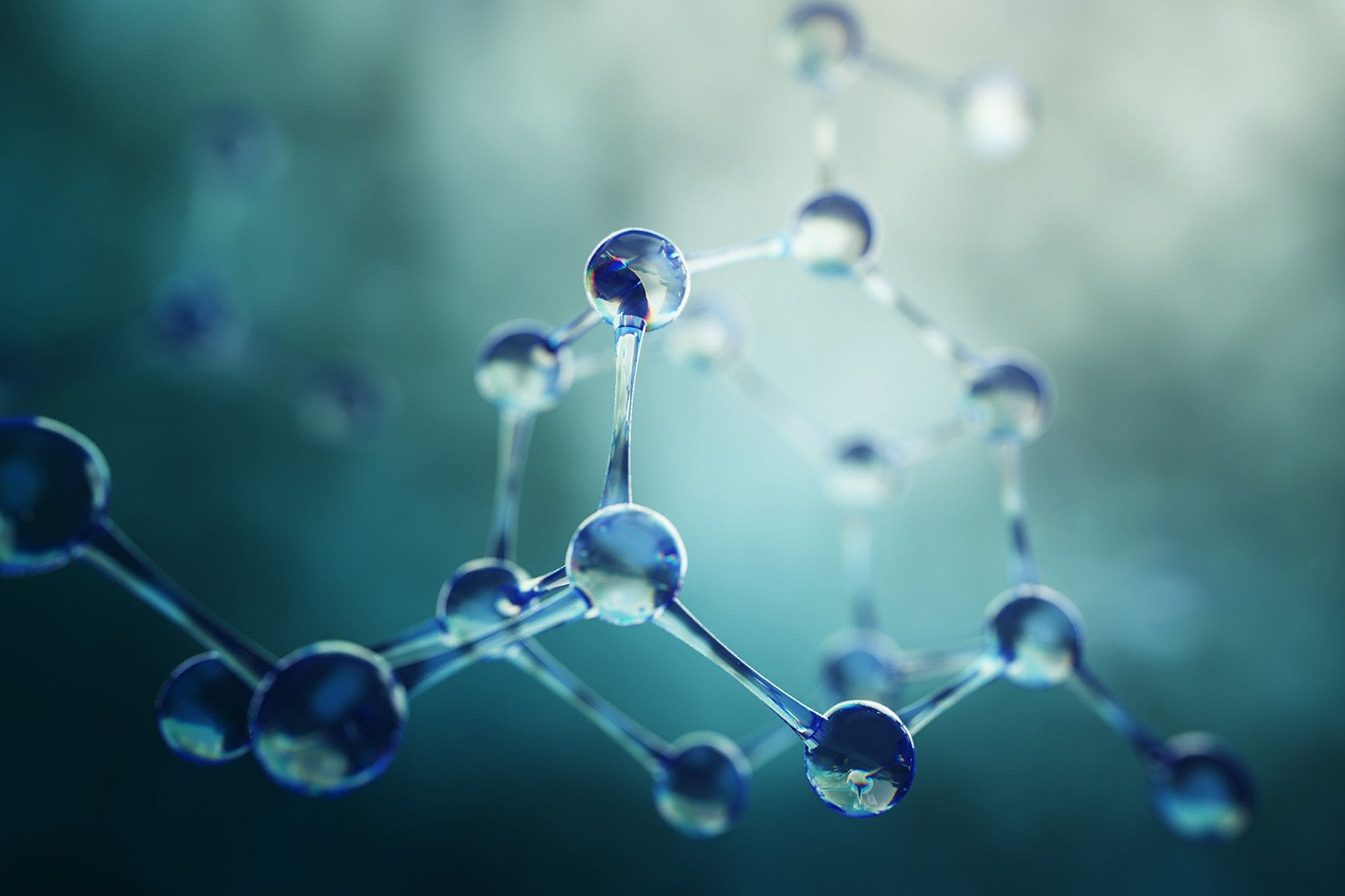 molecule and atom chain