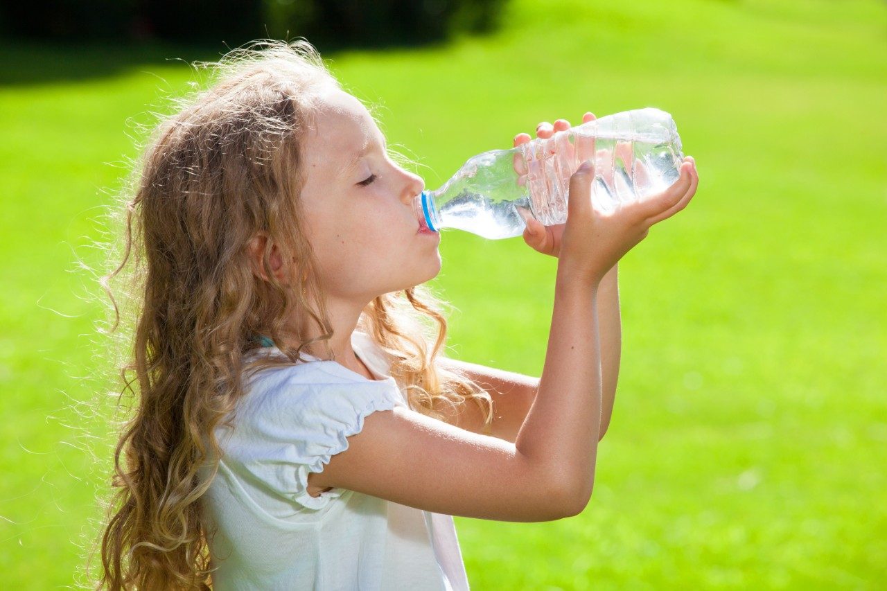 Child drinking water