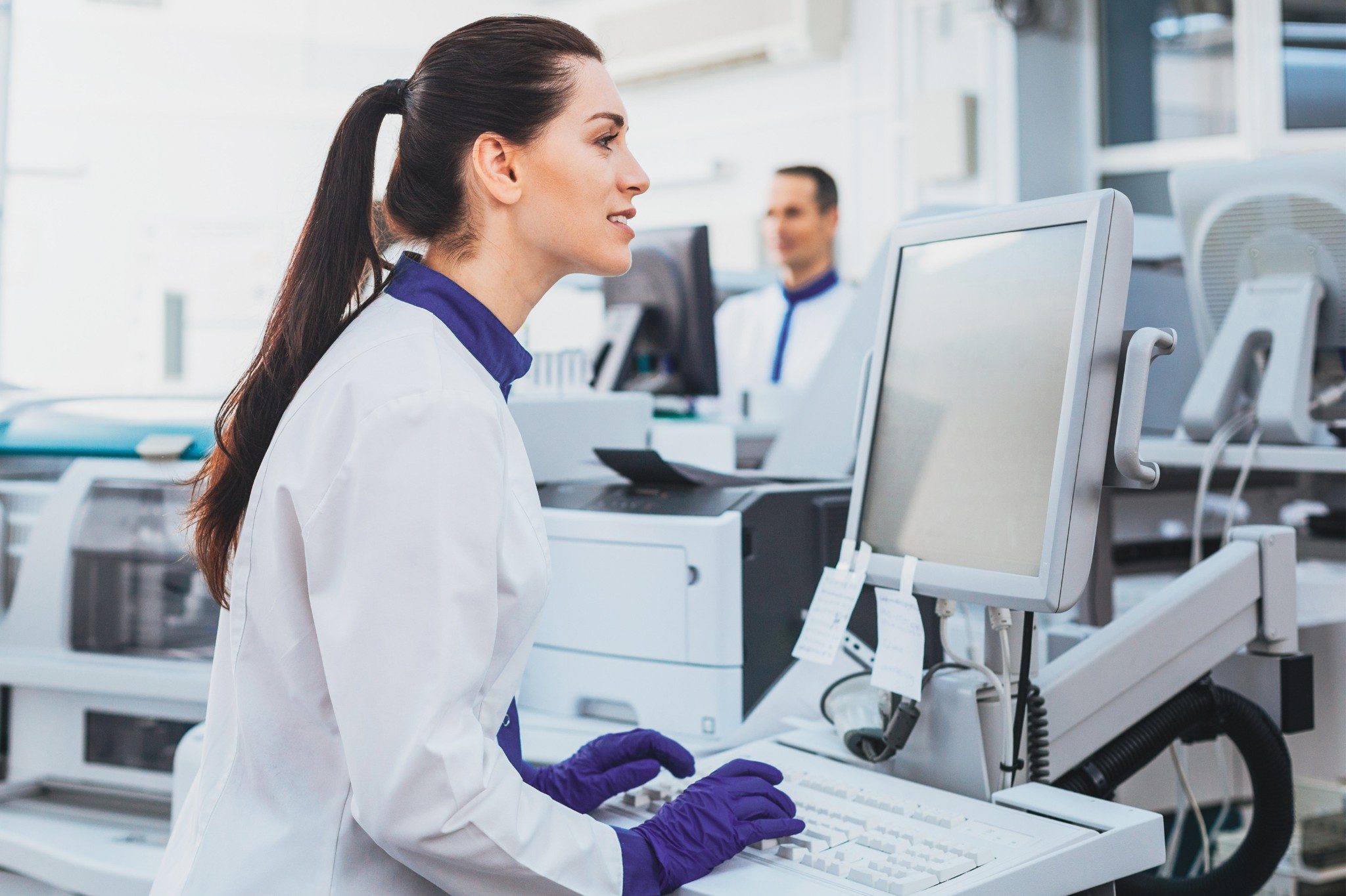 Female-researcher-at-a-computer