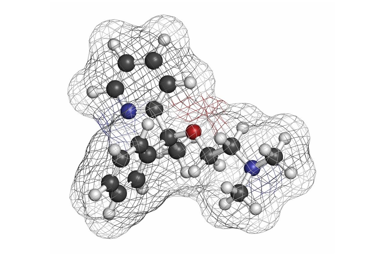 Doxylamine antihistamine drug molecule structure