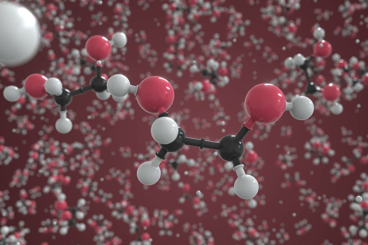 Ethylene glycol molecule structure