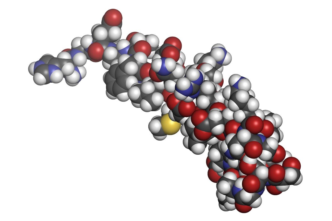 Exenatide diabetes drug molecule