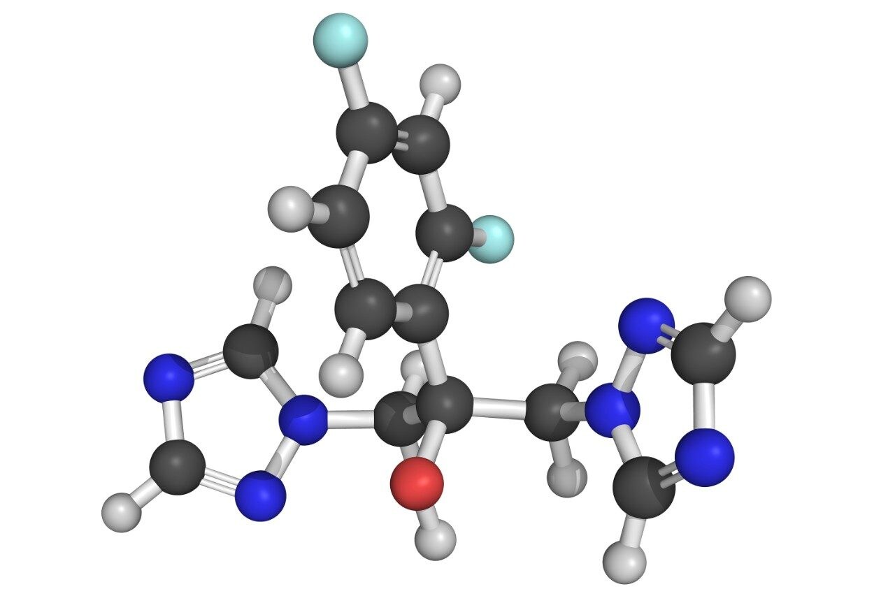 Chemical structure of fluconazole