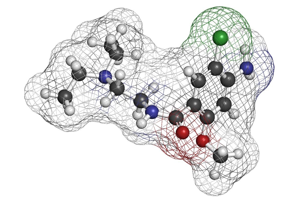 Metoclopramide chemical molecule structure