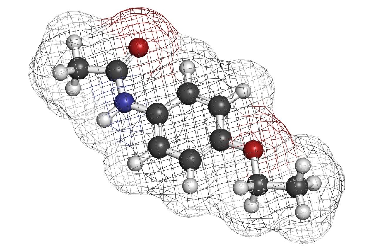 Phenacetin molecule structure