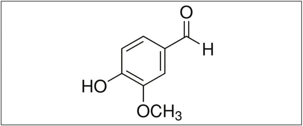 Chemical structure of vanillin