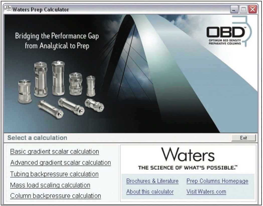 Waters OBD Prep Calculator.