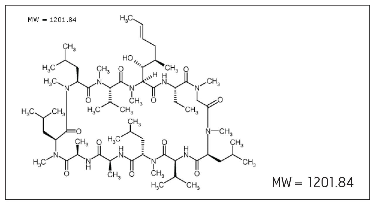 Chemical structure of Cyclosporin (CsA)