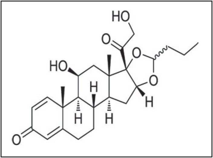 Molecular structure of Budesonide