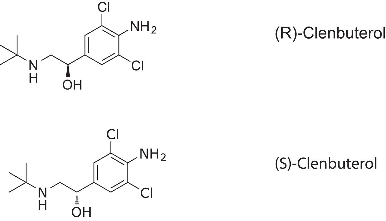  (R)-Clenbuterol,   (S)-Clenbuterol