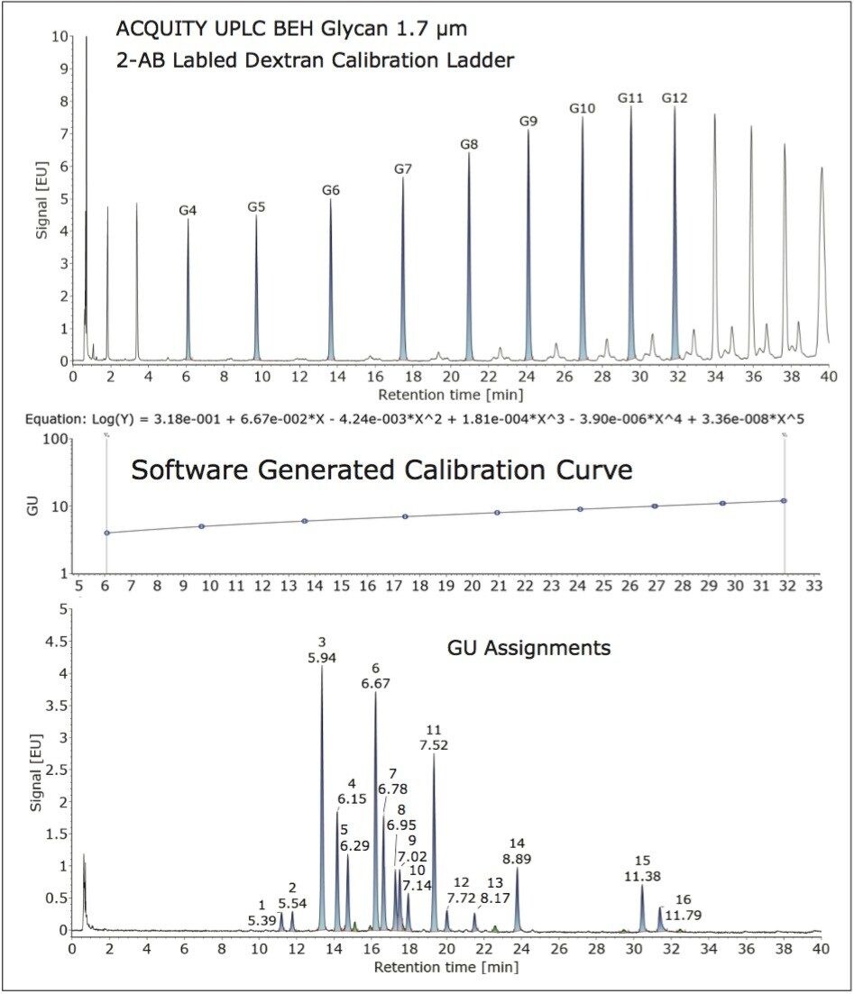 Workflow for the application of the 2-AB Labeled Dextran Calibration Ladder Standard