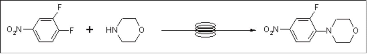 The addition of morpholine to 3,4-difluoronitrobenzene