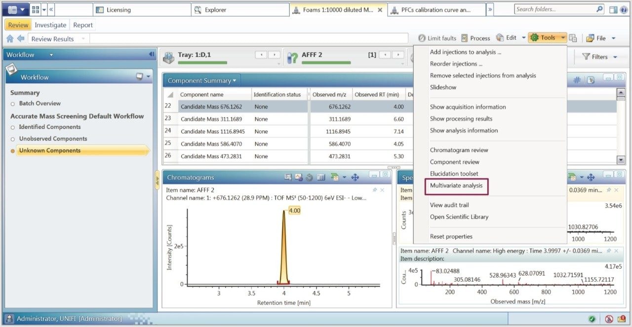 Easy access to MVA tools within the analysis tab 