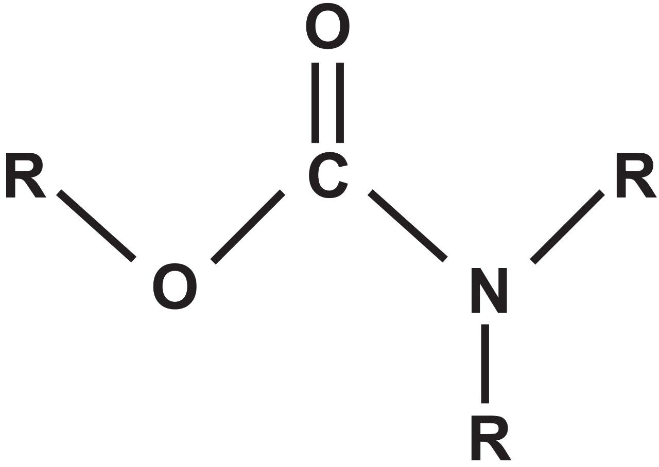 Structural formula of carbamates.