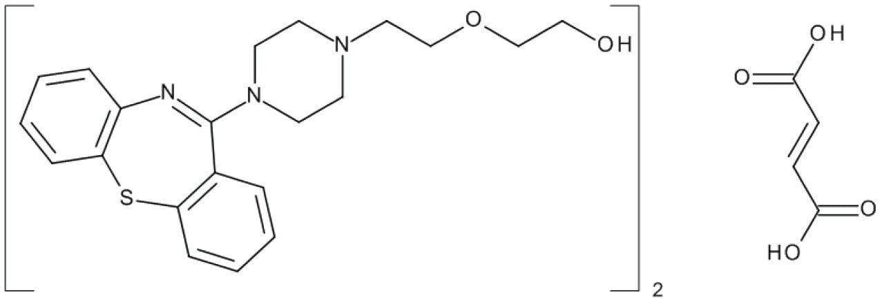 Structure of quetiapine fumarate