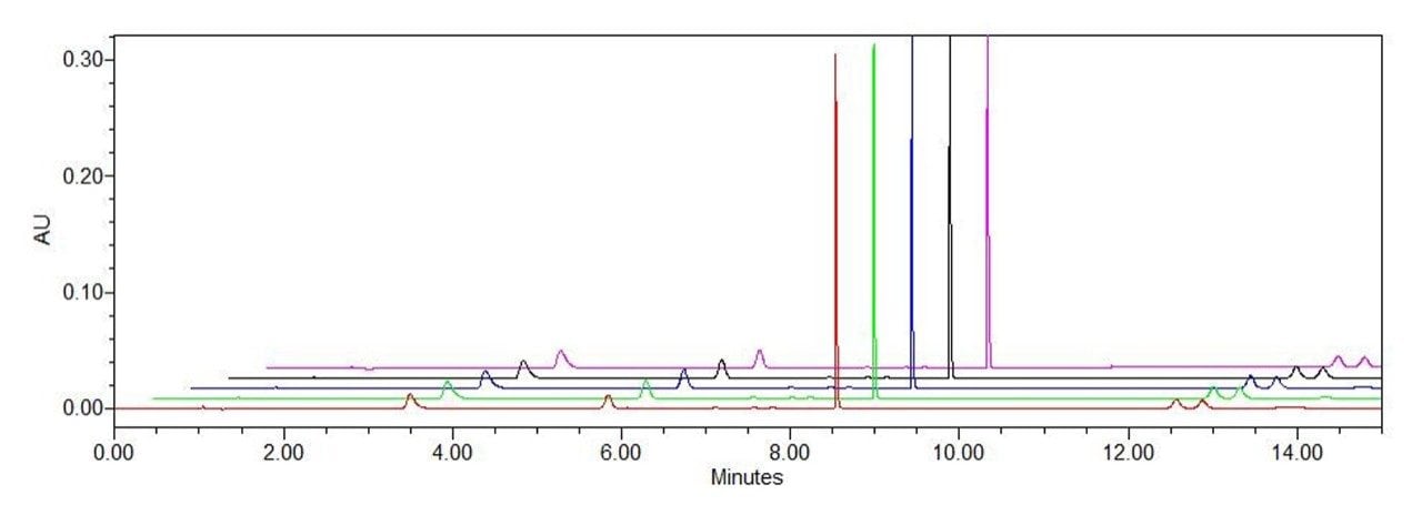  Chromatogram of repeated injections