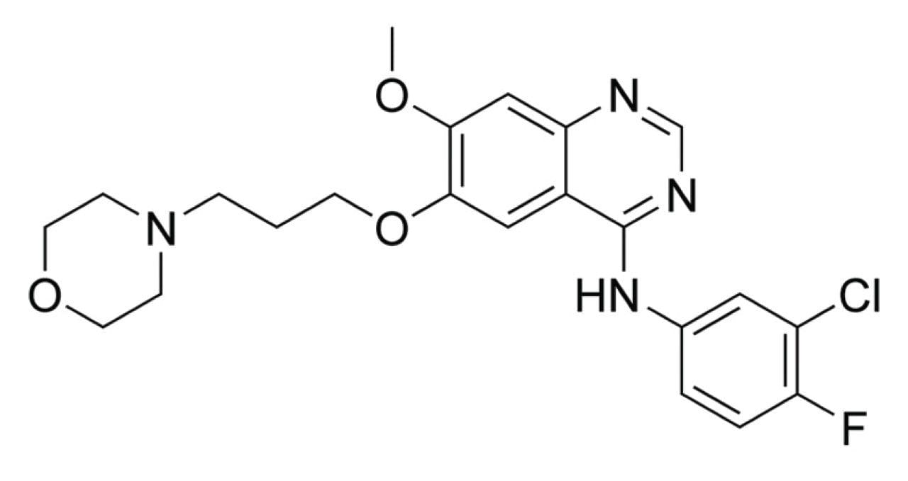 Structure of gefitinib.