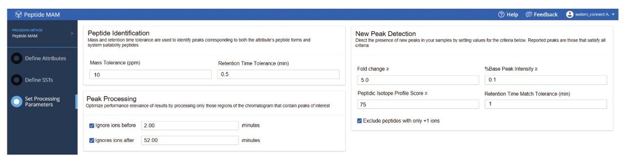 Setting parameters.