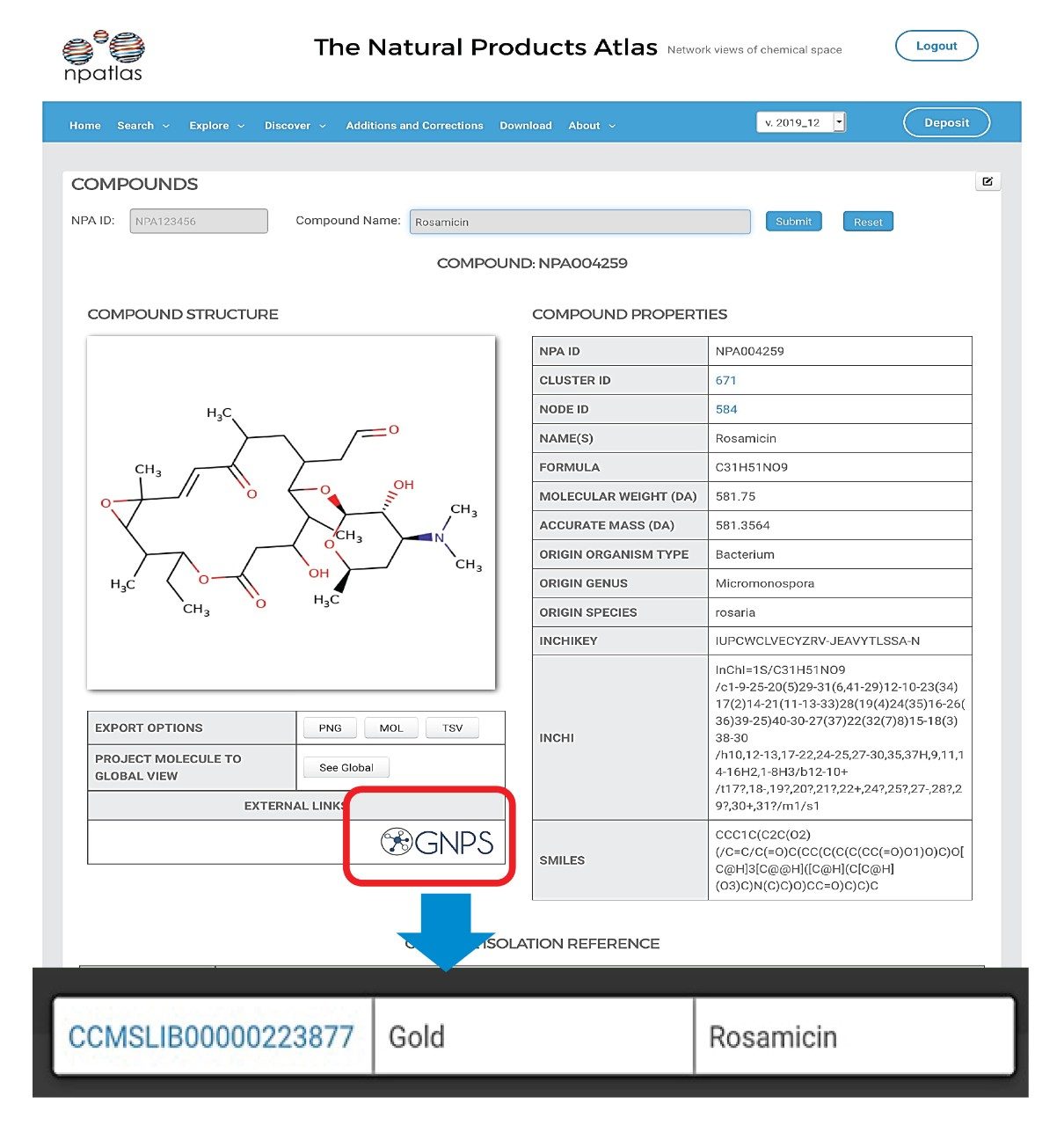 通过NP Atlas可以直接访问GNPS，进行分子网络分析。