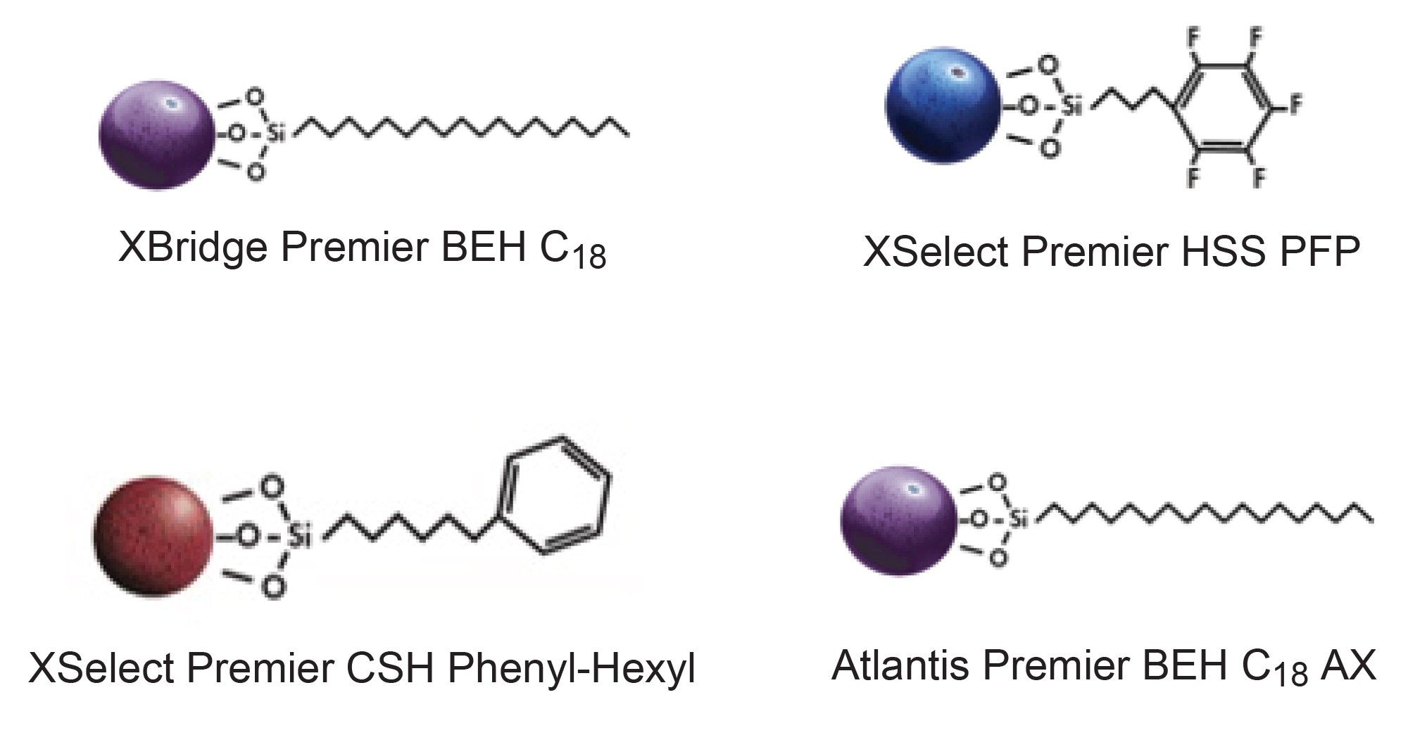 Bonded chemical structure of the selected columns