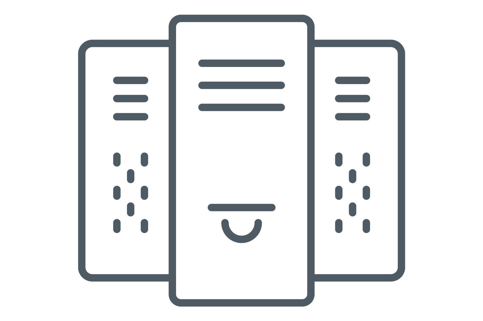 Simple line drawing of a server database