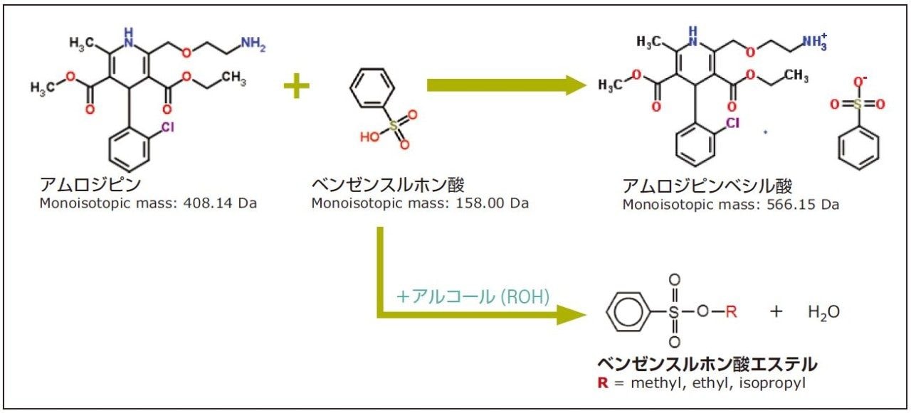 アムロジピンベシル酸 API の塩形成経路と遺伝毒性が疑われるベンゼンスルホン酸のアルコールエステルの生成