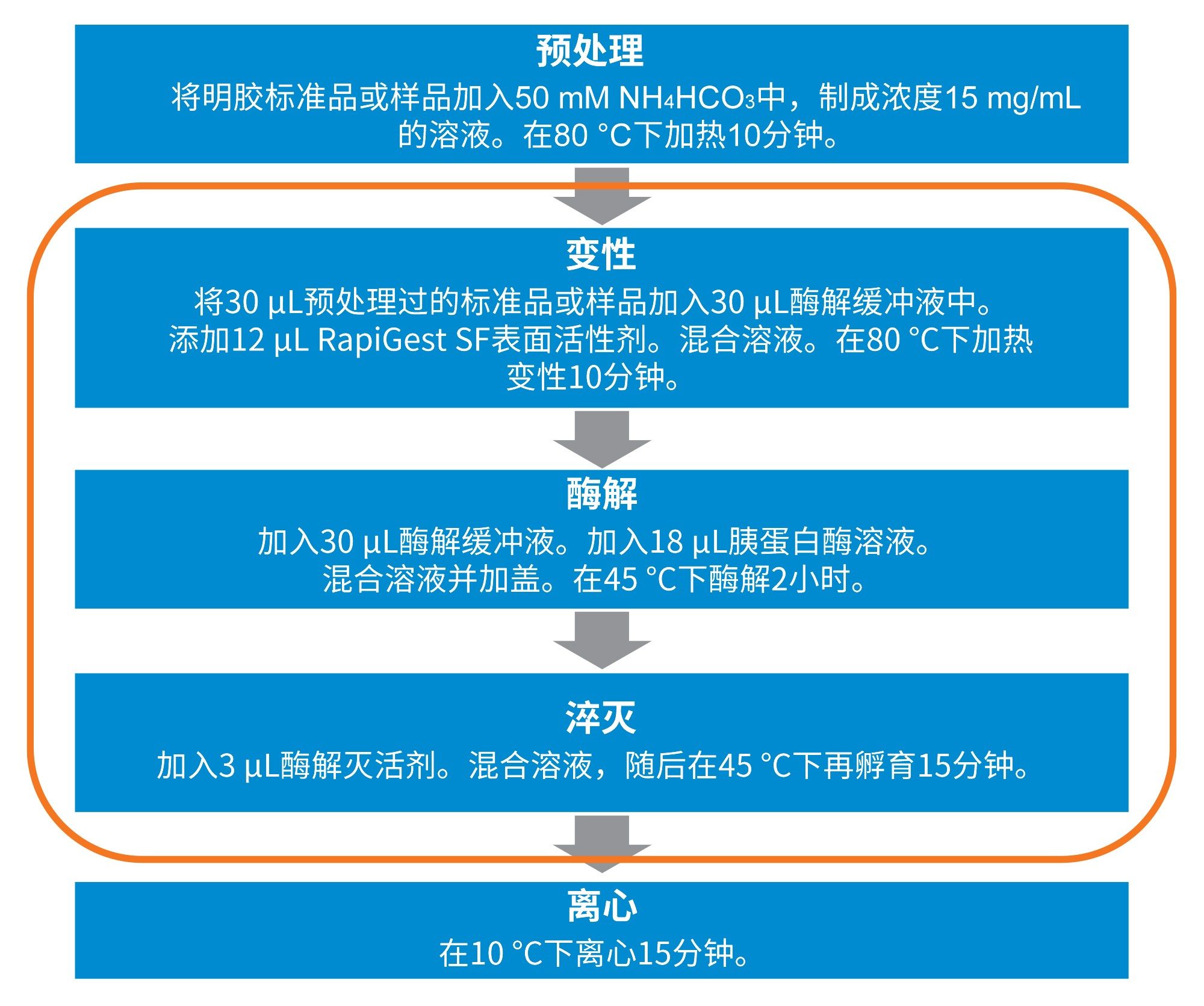 使用ProteinWorks Auto-eXpress Low 3快速酶解试剂盒的三步酶解方案